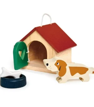 Dollhouse Wooden Pet Dog Set