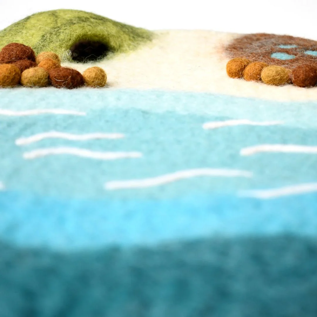 Felted Ocean and Shoreline Play Mat - Image 3