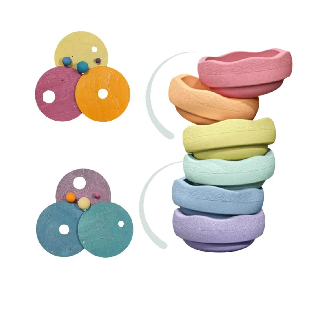 Grimm's x Stapelstein Rolling Discs - Pastel - Image 4
