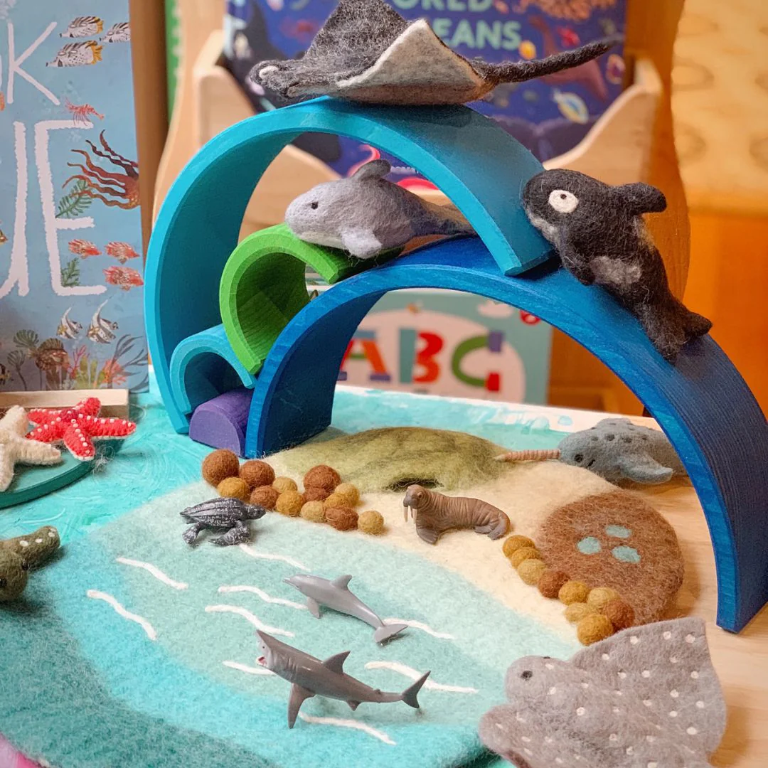 Felted Ocean and Shoreline Play Mat - Image 6